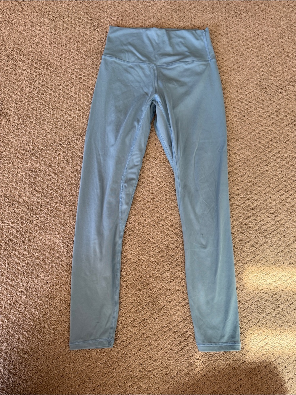 Size 4 Lululemon High-Waist Light Blue Leggings